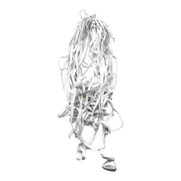 White Elastic Bands For‎ Sewing Craft Work TPU Stretchy Durable Material 2 Packs - Picture 6 of 7